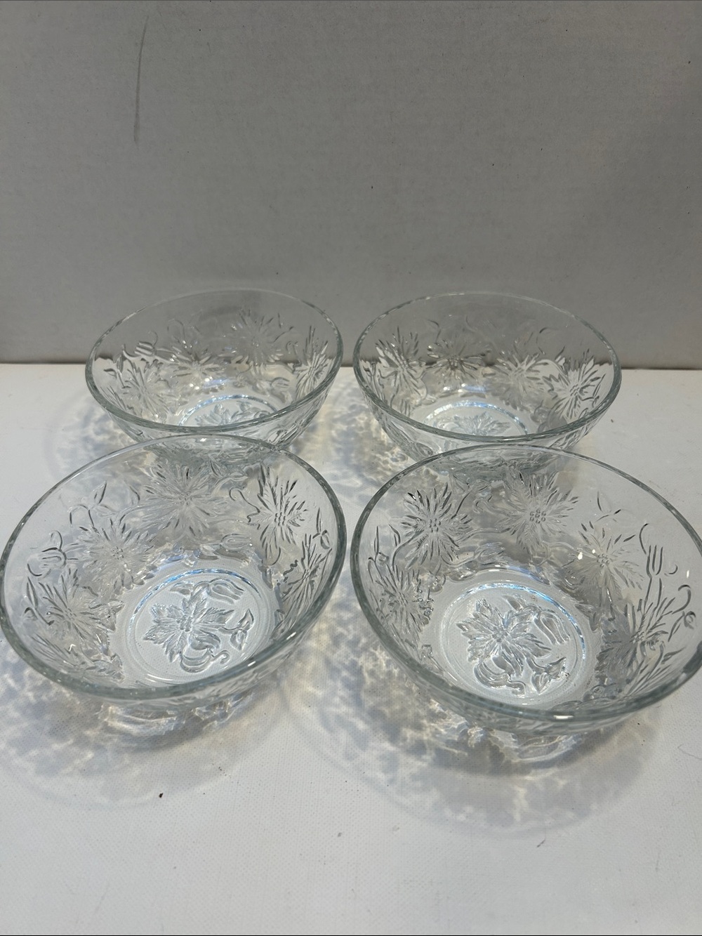 Set of 4 Princess House Vintage Fantasia Cereal Fruit Ice Cream Bowls